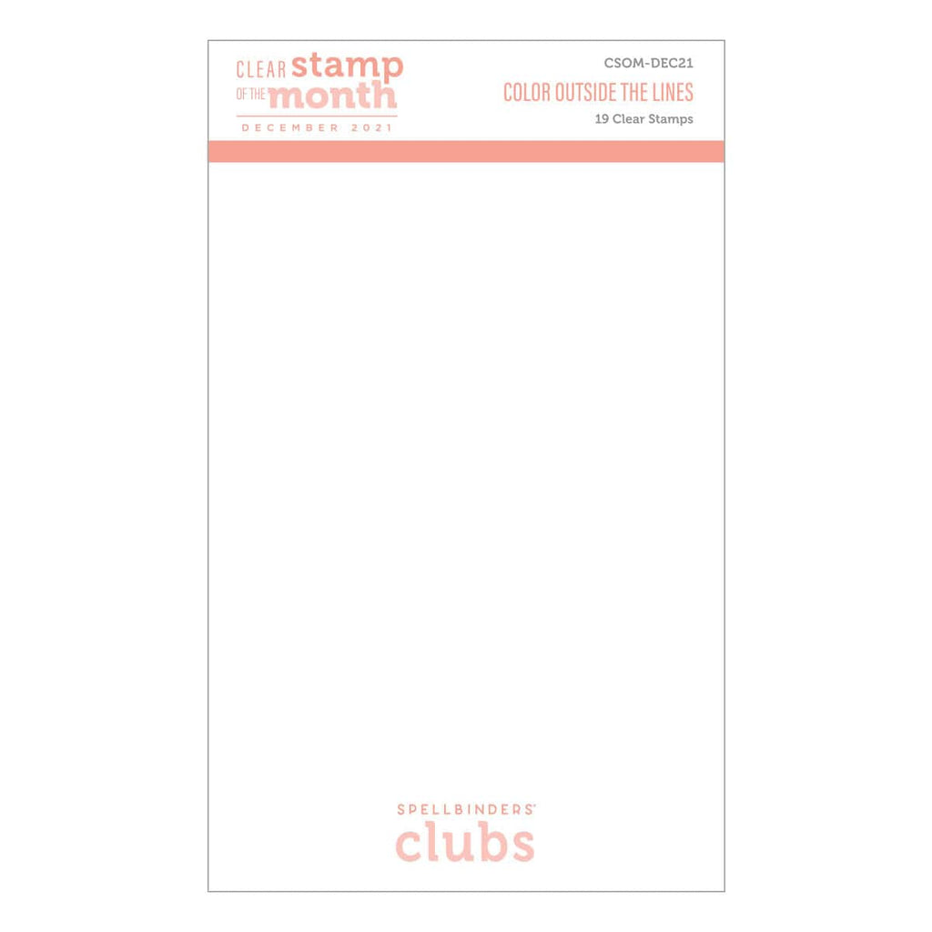 Color Outside the Lines - Clear Stamp of the Month (CSOM-DEC21) packaging.