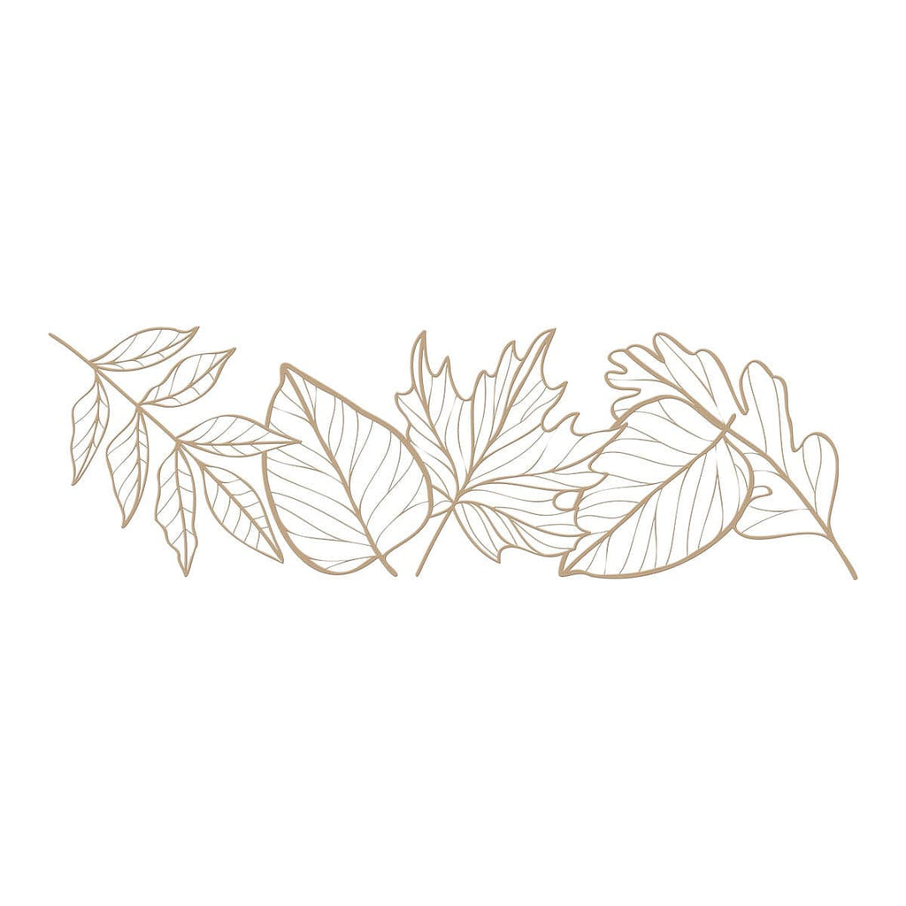 Autumn Leaf Border Glimmer Hot Foil Plate from Fall & Halloween 2020 Collection (GLP-206) Colorization