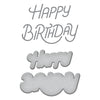 Stylized Happy Birthday Etched Dies from the Birthday Celebrations Collection (S2-342) colorization.