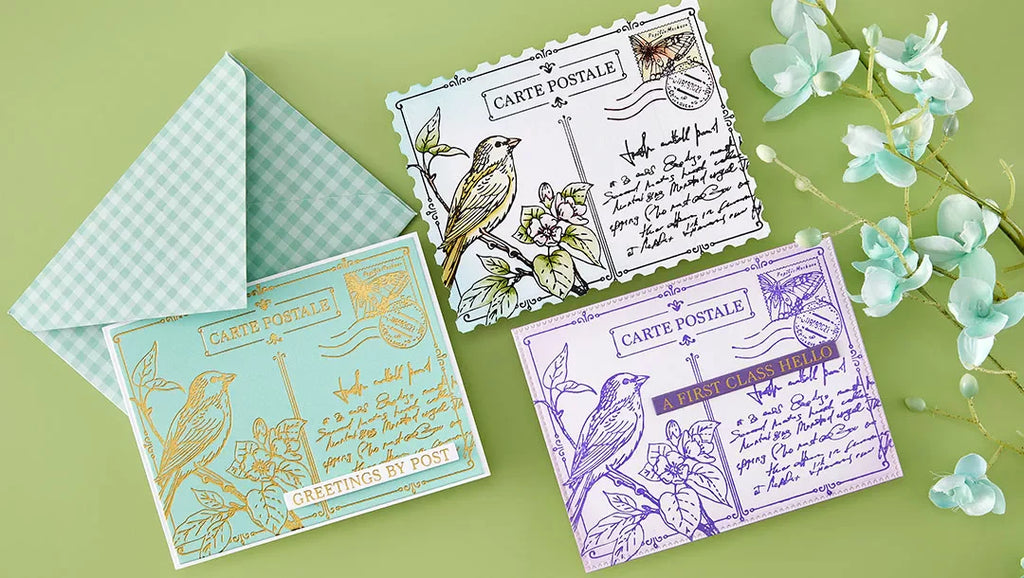 January 2026 BetterPress & Foil Plate of the Month Preview & Tutorials – Post Card Hello