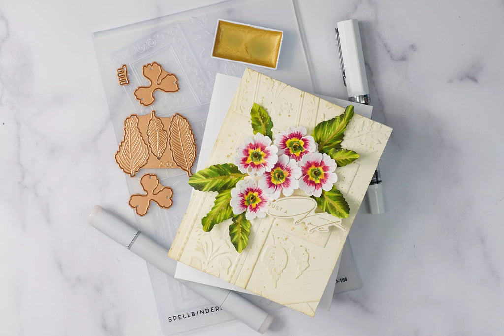 Realistic Primrose Card Tutorial with Serenity Garden Dies