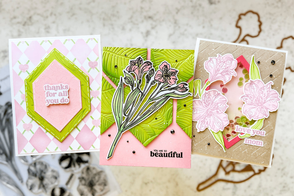 Heartfelt Blooms: Three Stunning Cards with Spellbinders, Ranger Ink, and Simon Hurley!