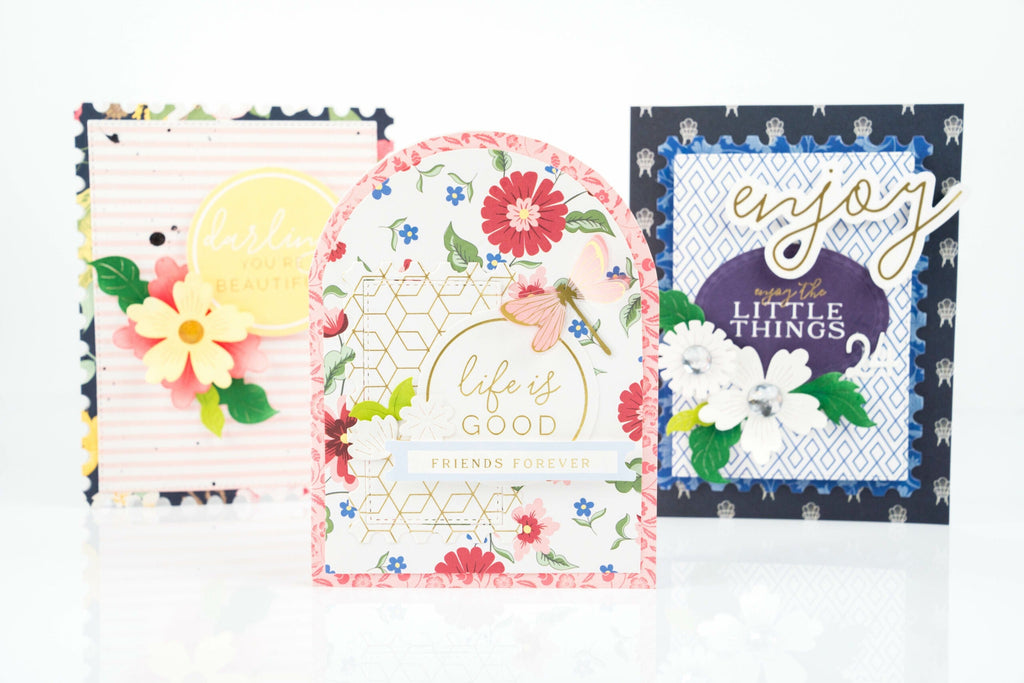 3 Different Cards Using the Postage Dies