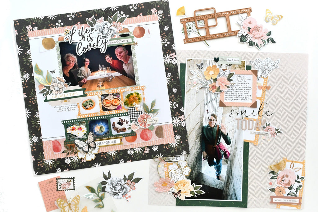 Filmstrips and Florals: Scrapbooking With Golden Afternoon