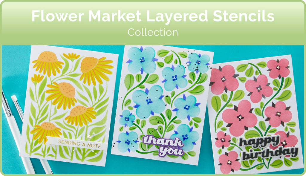 Flower Market Layered Stencils Collection
