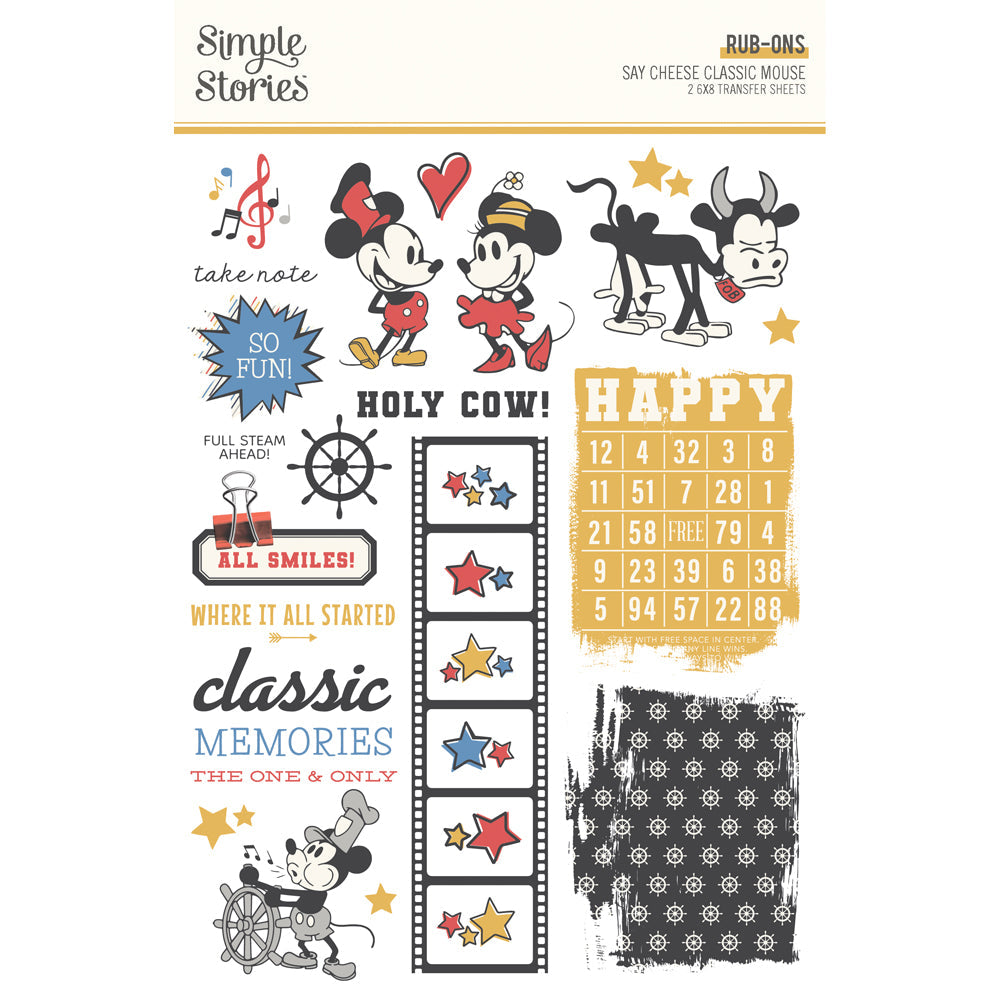 Simple Stories Say Cheese Classic Mouse - Rub Ons