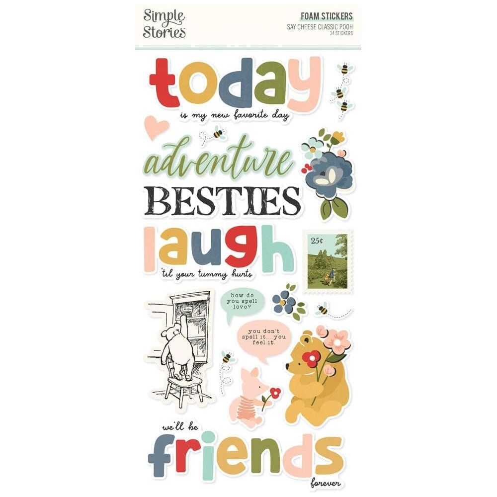 Simple Stories - Say Cheese Classic Pooh Foam Stickers