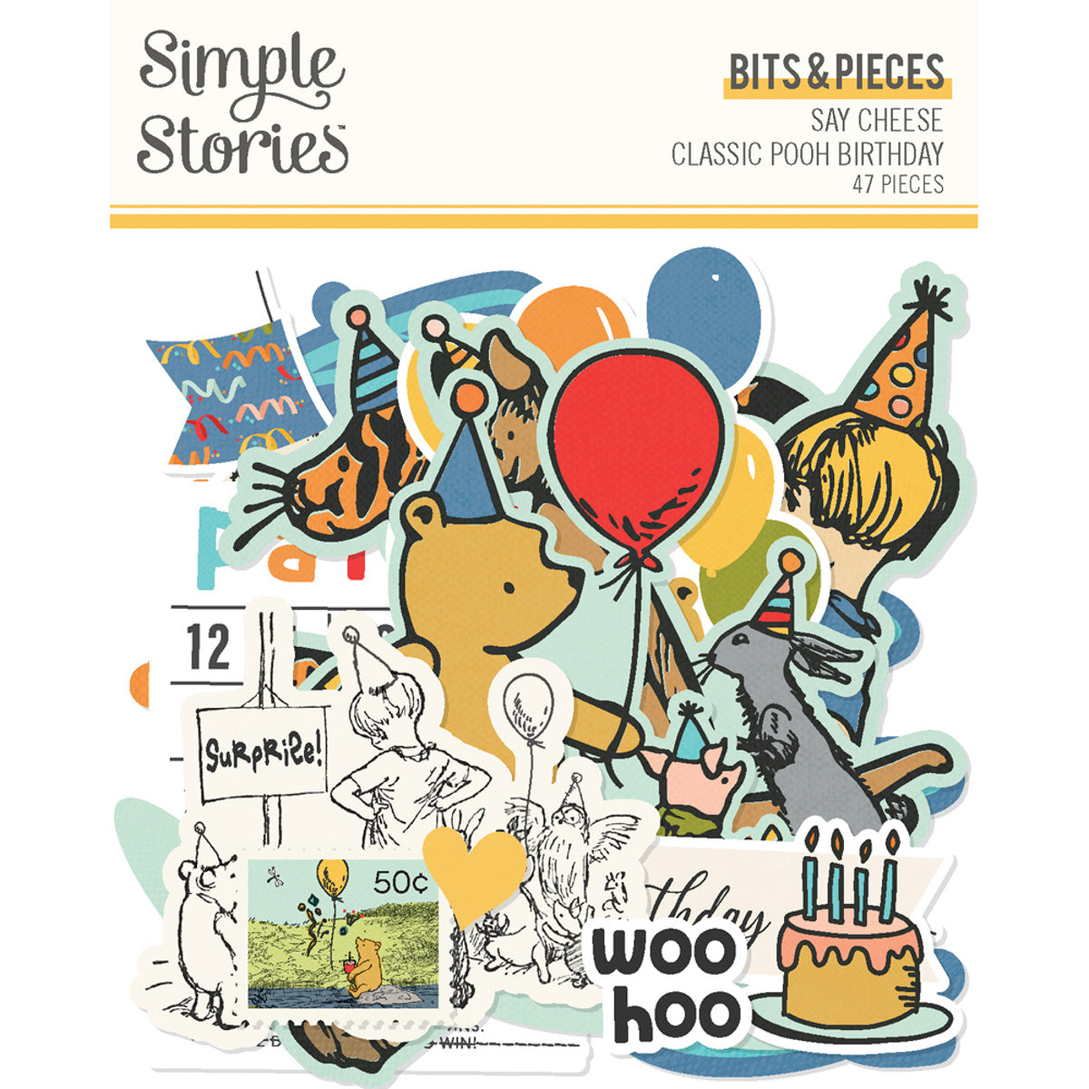 Simple Stories Say Cheese Classic Pooh Birthday - Bits & Pieces