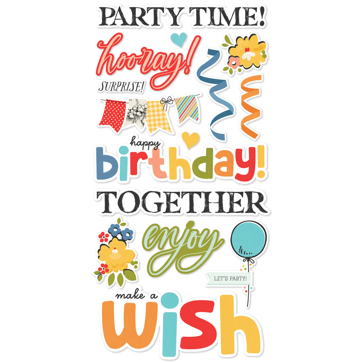 Simple Stories Say Cheese Classic Pooh Birthday - Foam Stickers