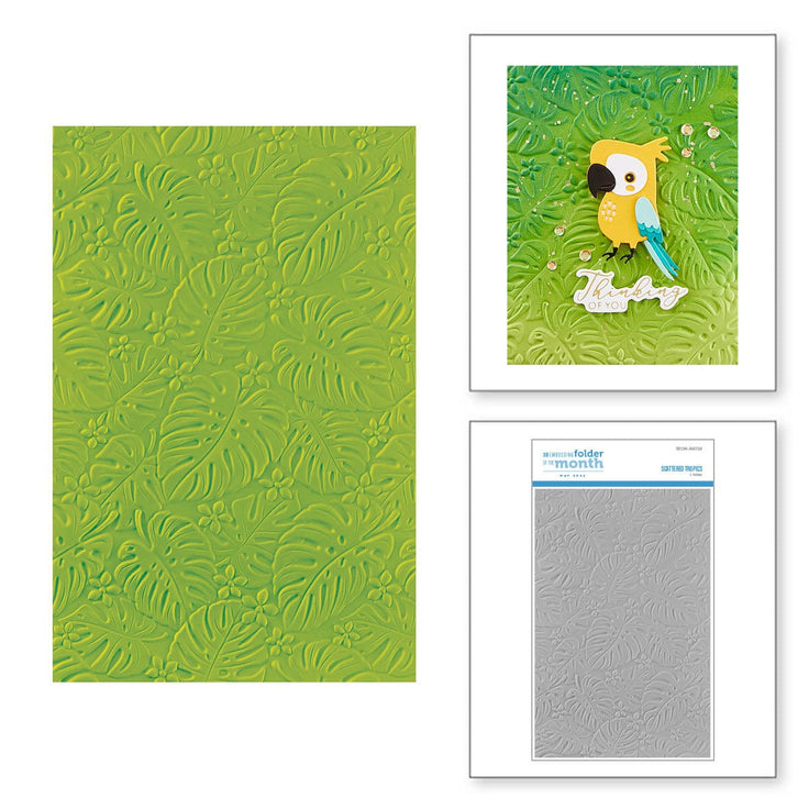 SCATTERED TROPICS - 3D EMBOSSING FOLDER