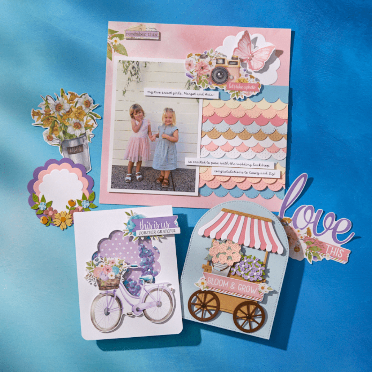 Scallop Journal Cards Etched Dies with Simple Stories