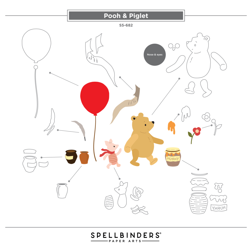 Pooh & Piglet Etched Dies in Collaboration with Simple Stories
