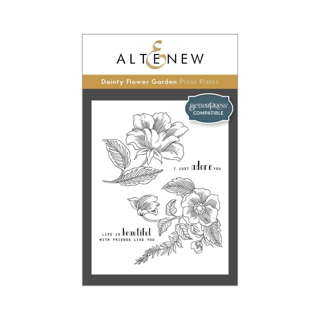 Altenew Dainty Flower Garden Press Plate