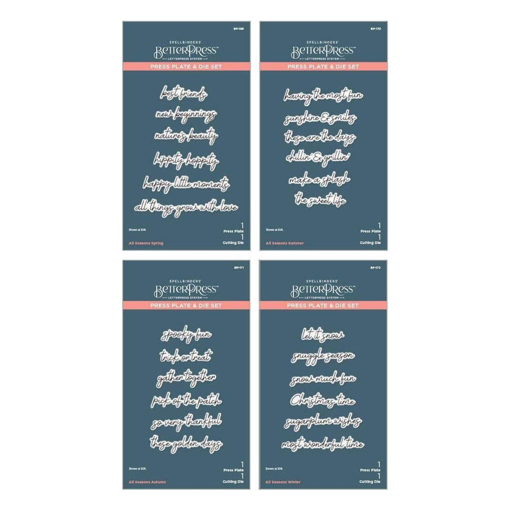  All Seasons Sentiments BetterPress Bundle from the All Seasons Scrapbooking Collection