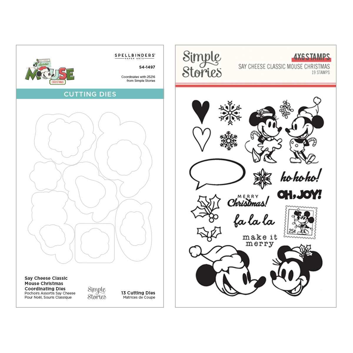 Simple Stories Say Cheese Classic Mouse Christmas Stamp Set