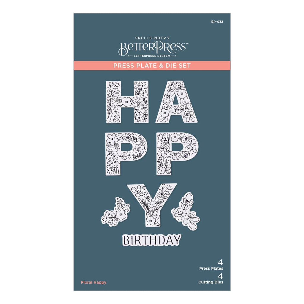 Spellbinders - BetterPress - Press Plate - You Make Me Happy