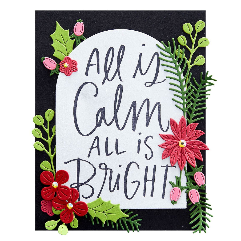 All Is Calm Press Plate from the More BetterPress Christmas Collection -  Spellbinders Paper Arts