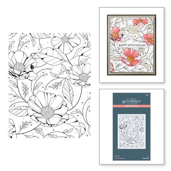 Flower Stems Press Plate & Die Set from the Pressed Posies Collection