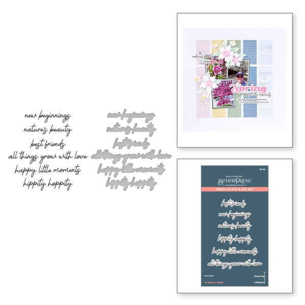 All Seasons Spring Press Plate & Die Set from the All Seasons Scrapbooking Collection