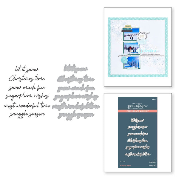  All Seasons Winter Press Plate & Die Set from the All Seasons Scrapbooking Collection