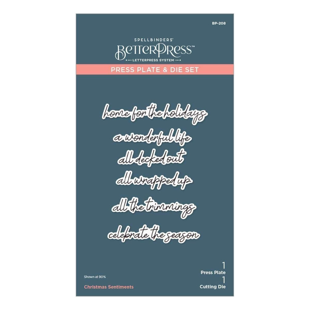Christmas Sentiments Press Plate & Die Set Scrapbooking project