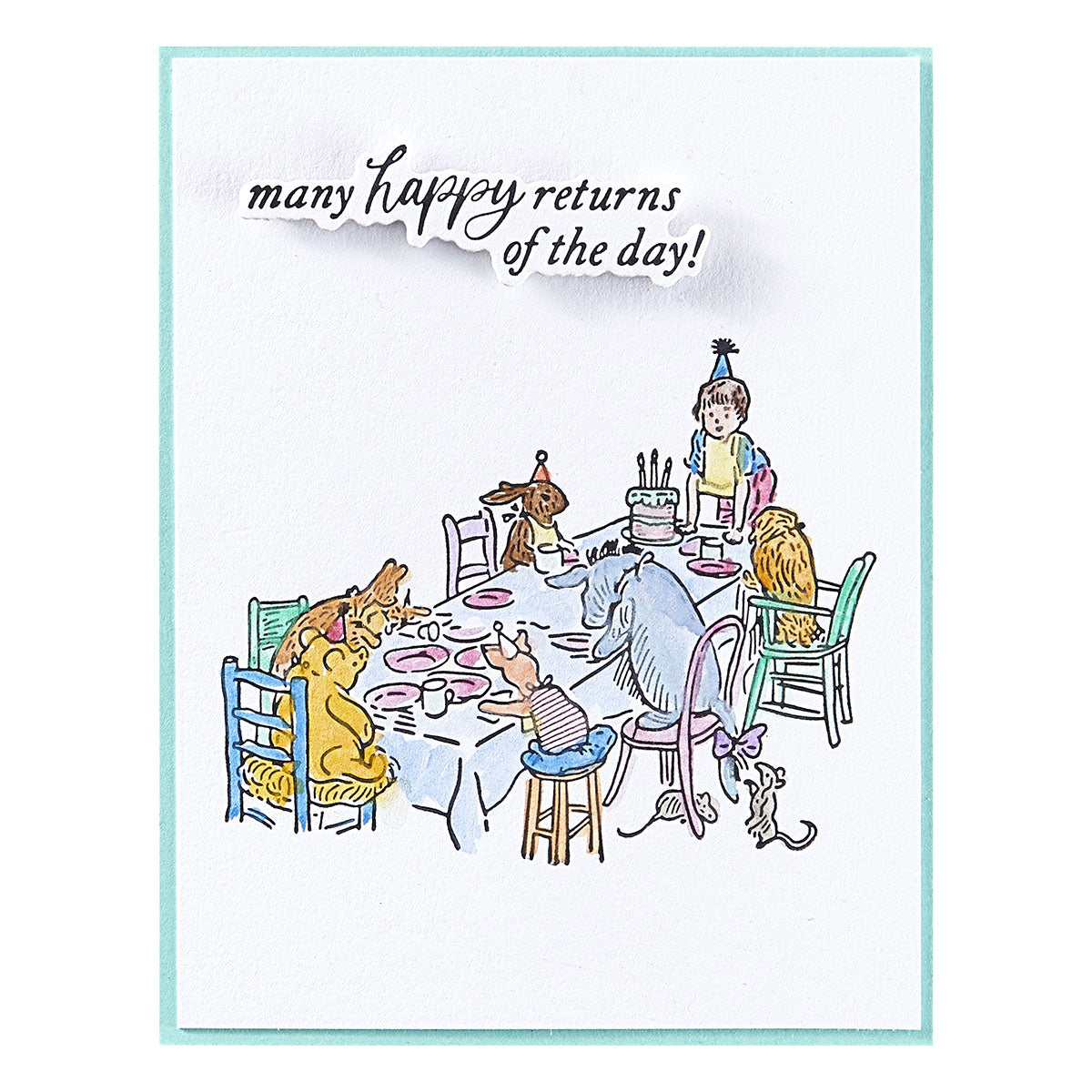 A Very Happy Birthday Sentiments Press Plate & Die Set