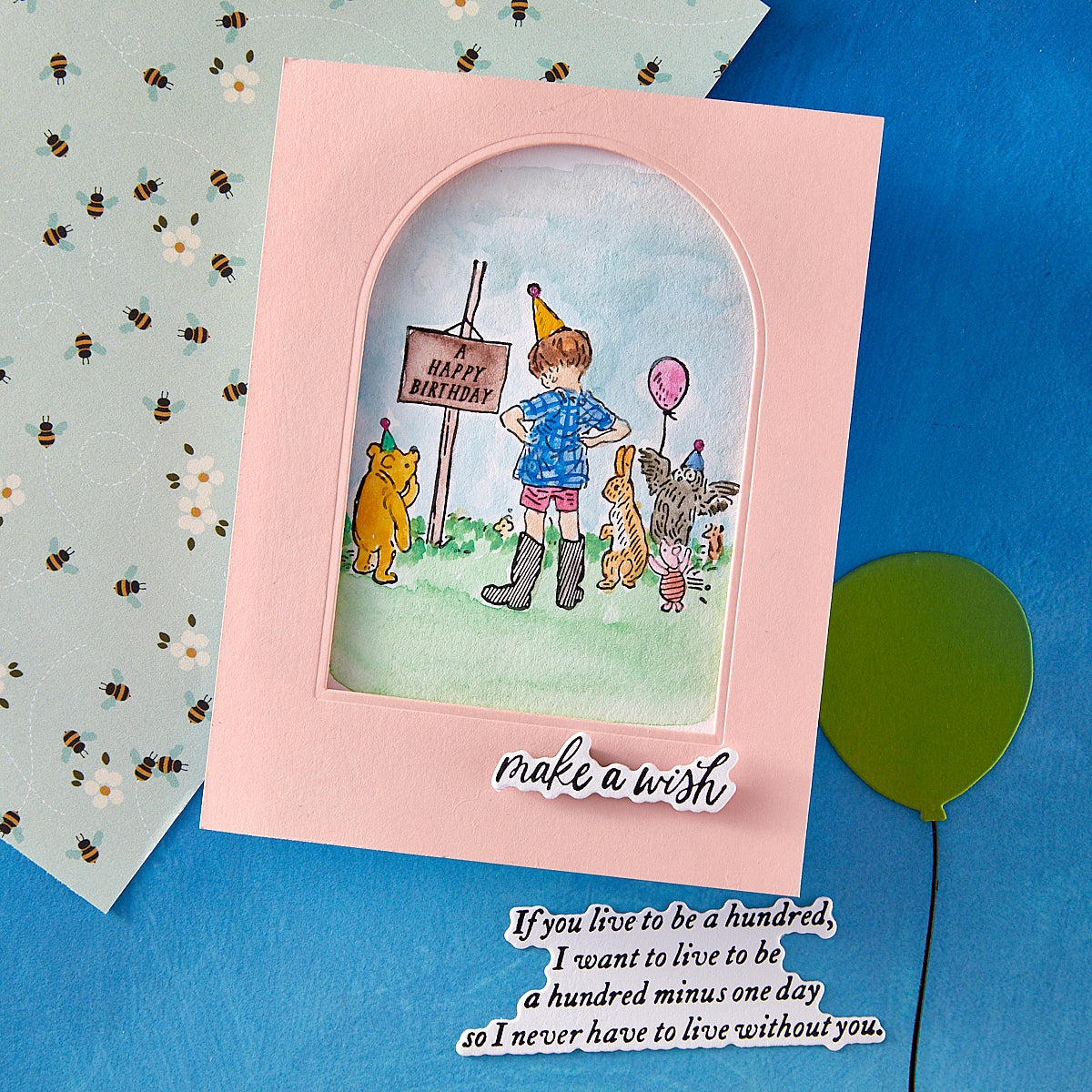 A Very Happy Birthday Sentiments Press Plate & Die Set