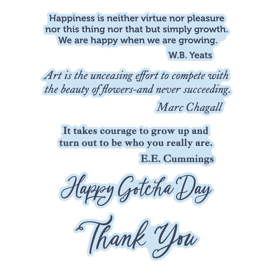 The Poet's Garden Sentiments Press + Foil Plate & Die Set