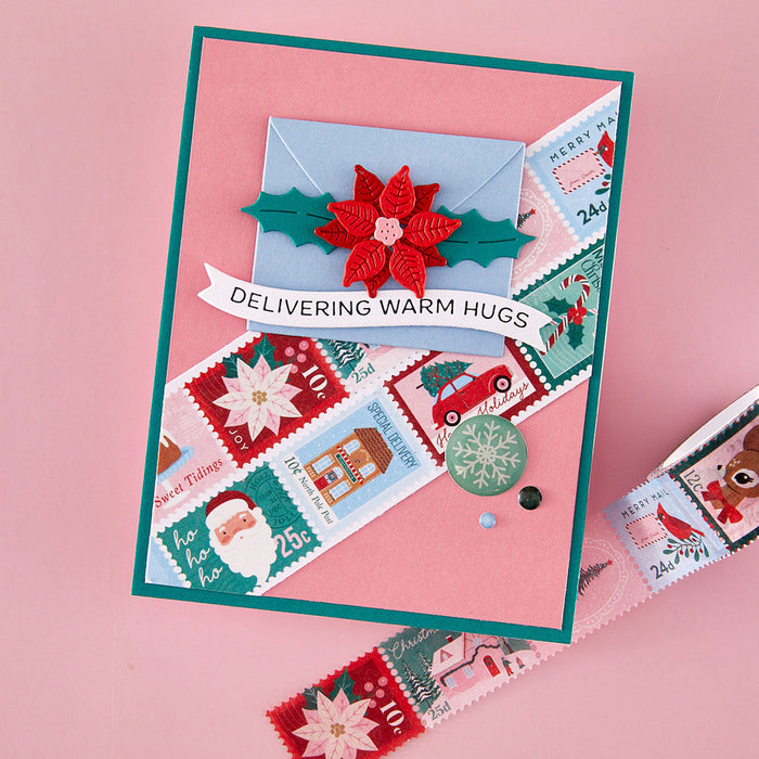 Holiday Banner Greetings Press + Foil Plate & Die Set
