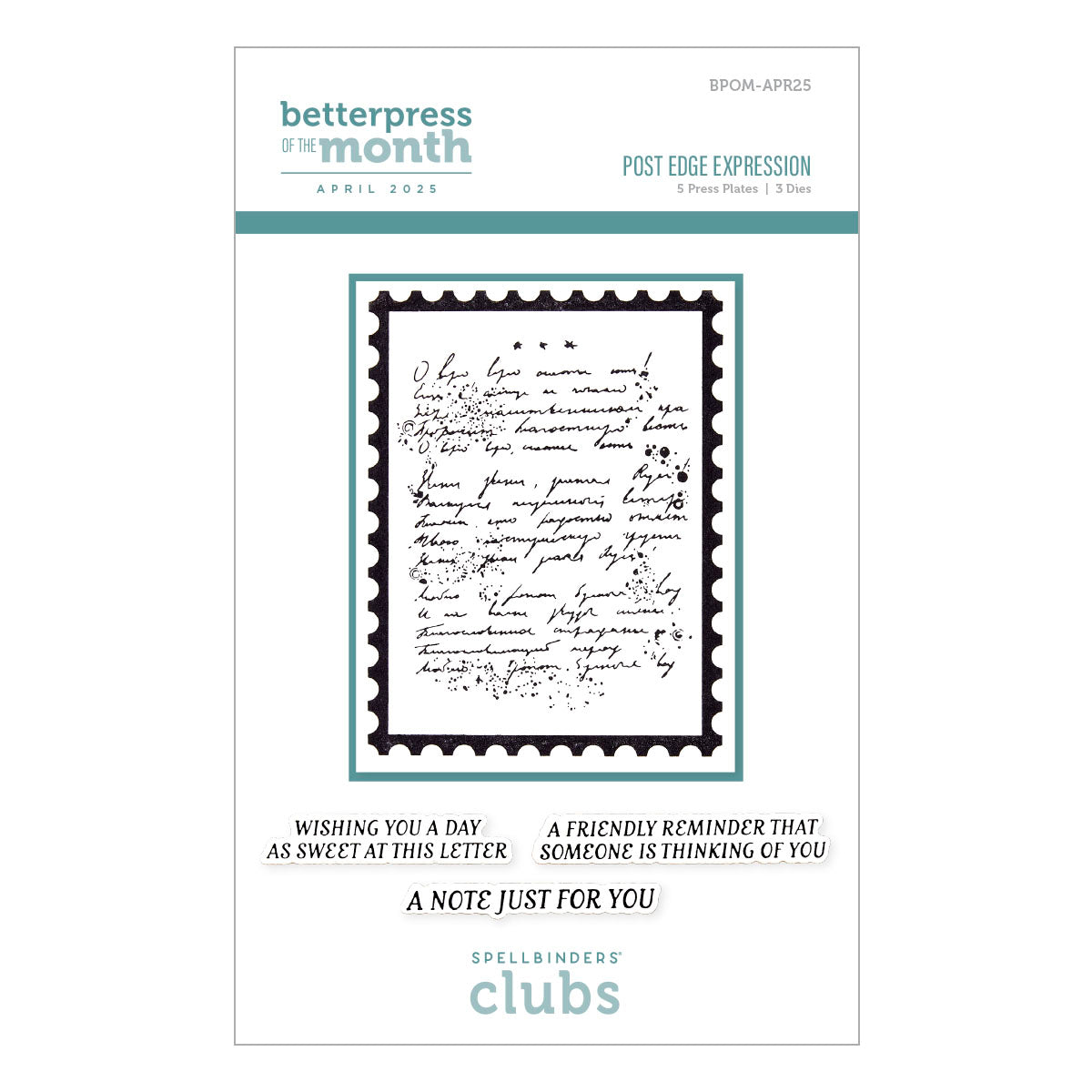 Post Edge Expression -  Press & Foil Plate of the Month