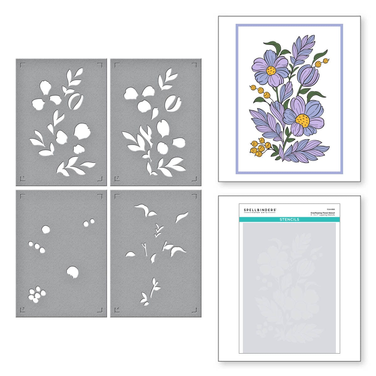 Overflowing Floral Stencil - Coordinates with August 2023 Glimmer Club