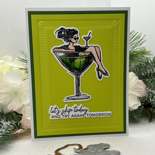 Martini Mood BetterPress Plate & Die Set
