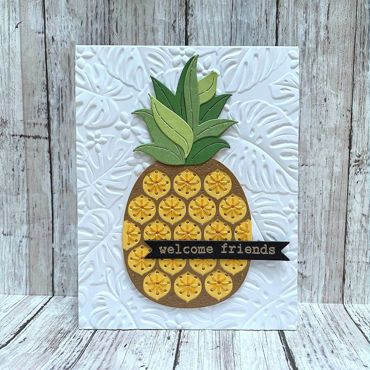 Stitched Pineapple - Stitching Die of the Month
