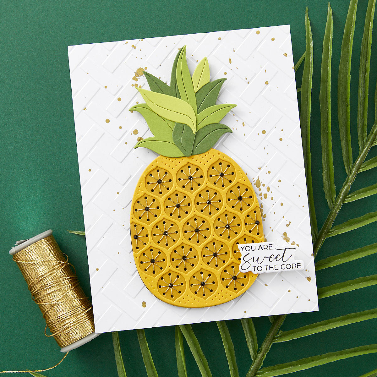 Stitched Pineapple - Stitching Die of the Month