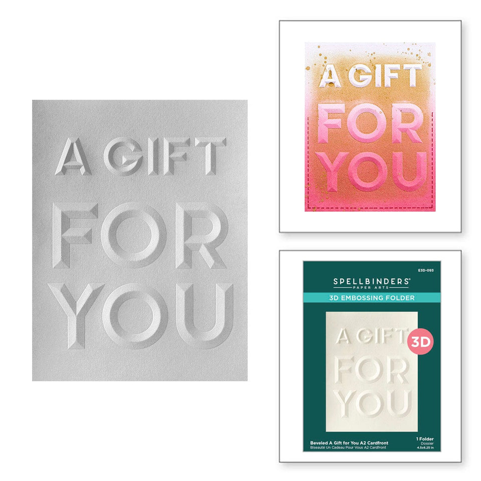 Beveled A Gift For You 3D Embossing Folder 