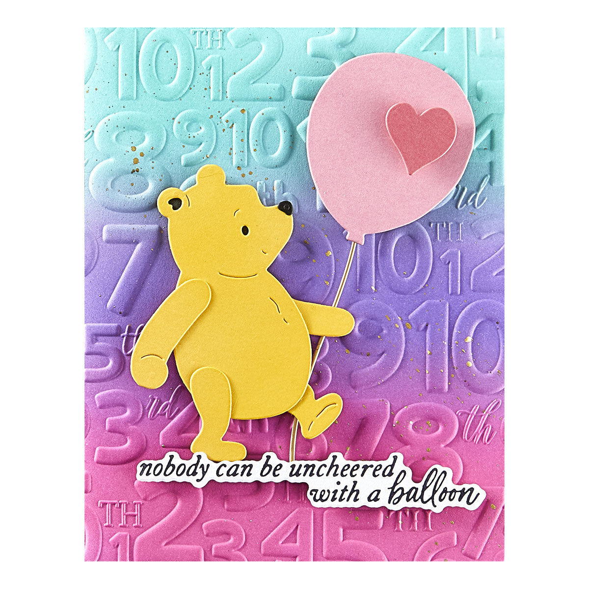 Classic Pooh Birthday Numbers 3D Embossing Folder