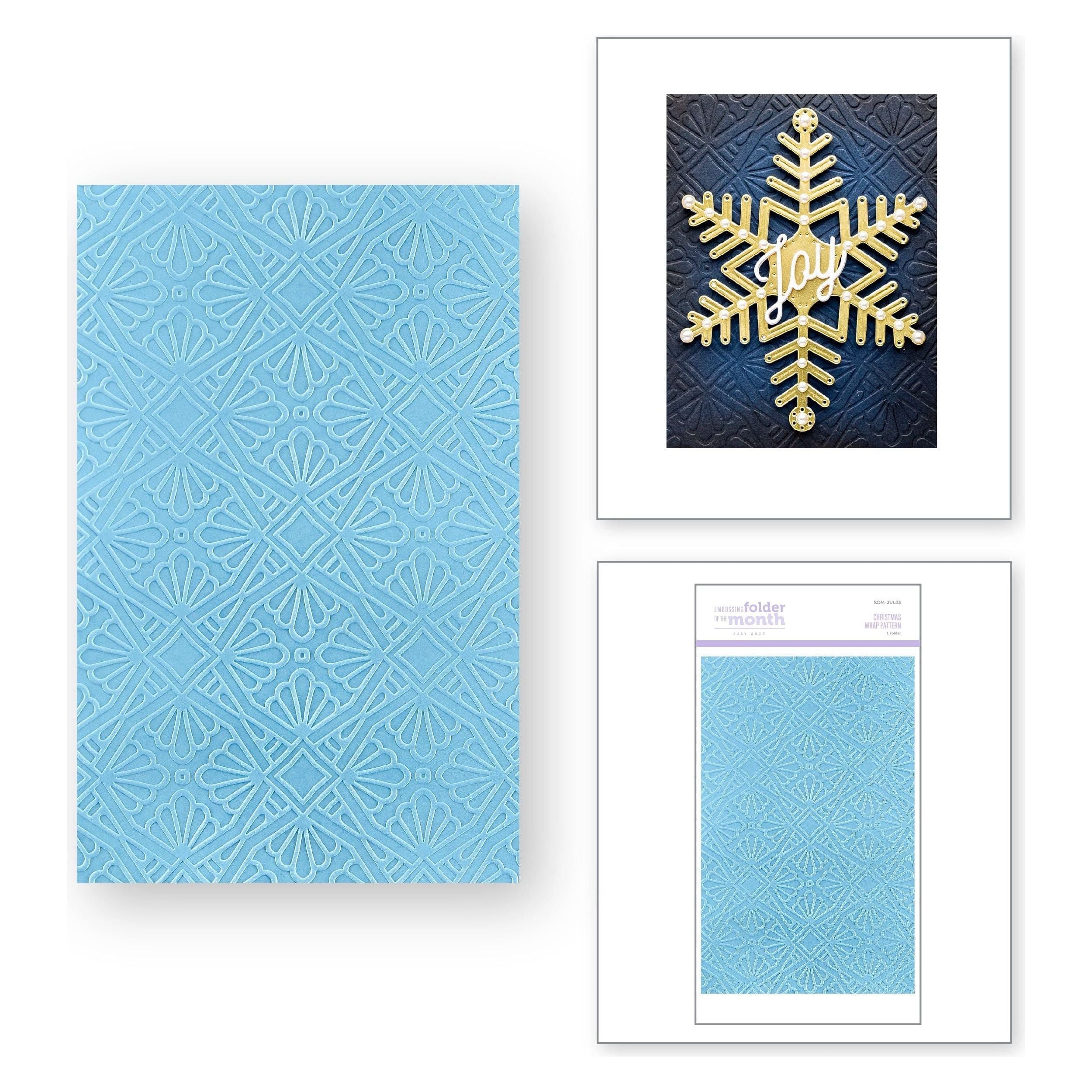 Christmas Wrap Pattern - Embossing Folder of the Month - Spellbinders ...