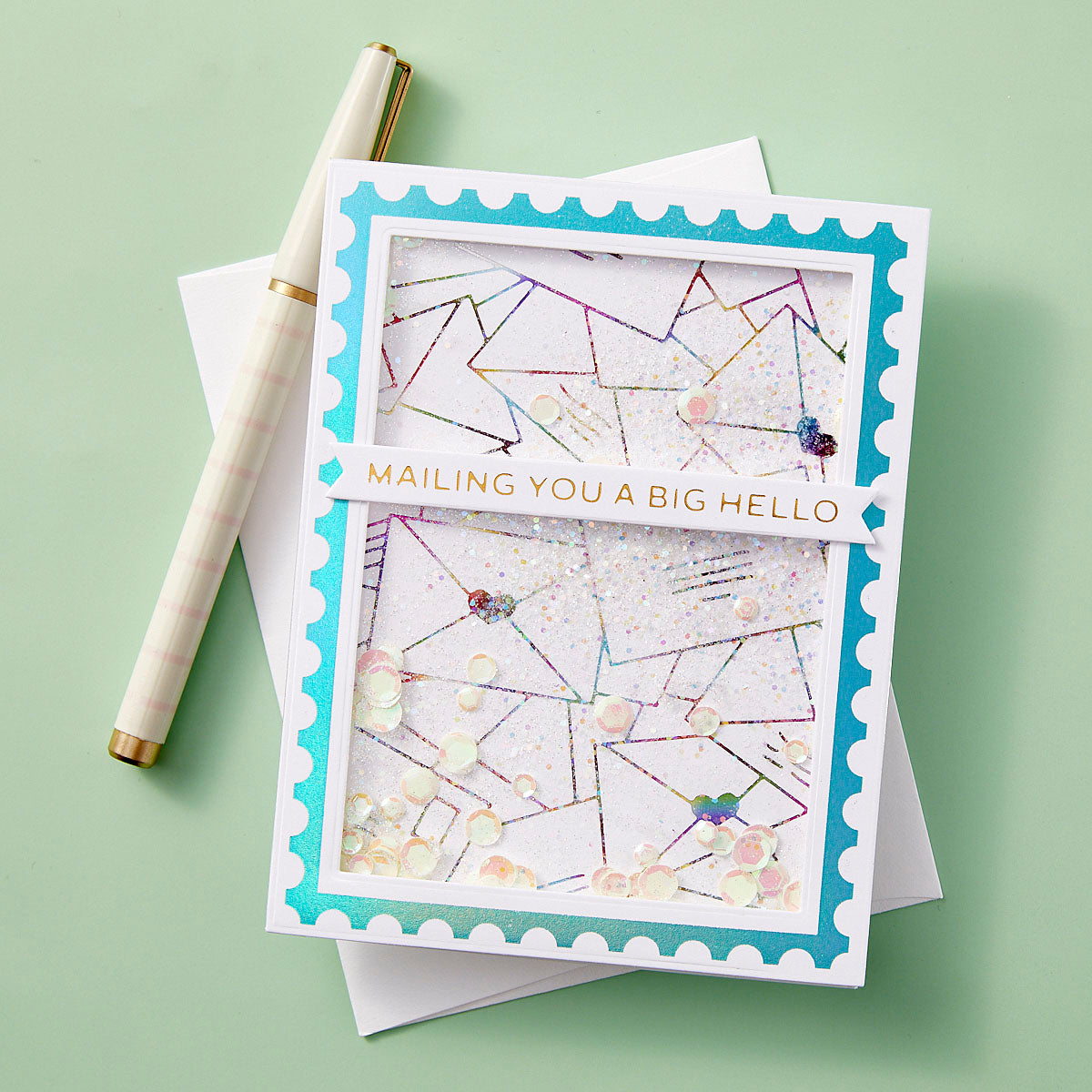 Scattered Letters -  Glimmer Hot Foil Kit of the Month (Plates & Die Only)