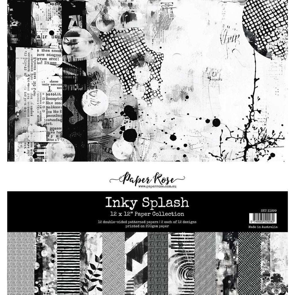 Paper Rose - Inky Splash 12x12 Paper Collection