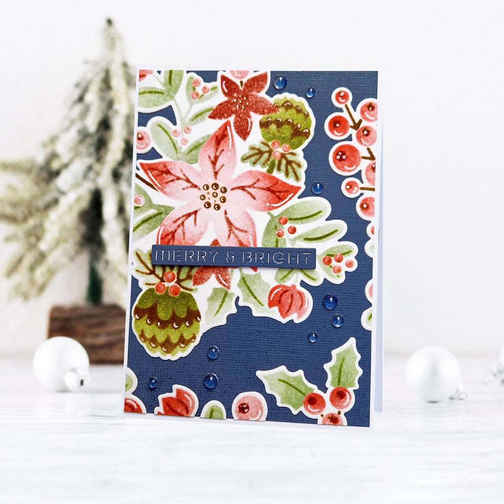 Spellbinders Stencil & Die Bundle-Christmas Florals, The Classic Christmas
