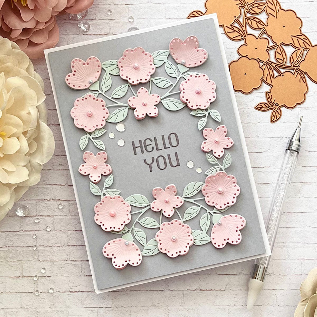 Spellbinders Etched Dies Spring Into Stitching Stitched Flower