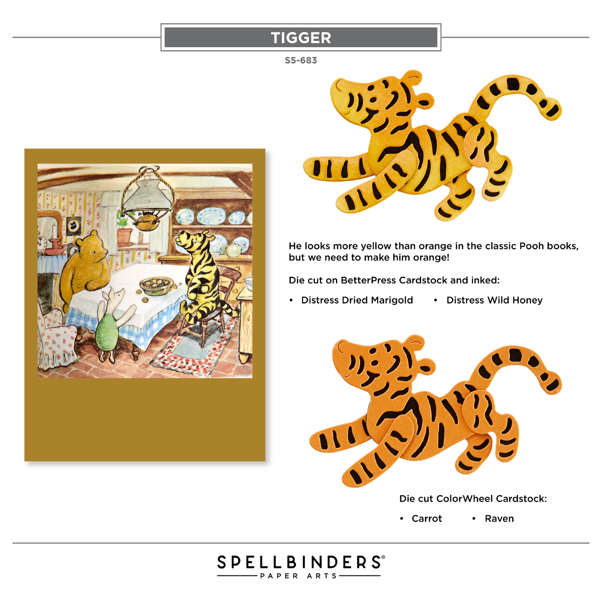 Tigger & Eeyore Etched Dies in Collaboration with Simple Stories