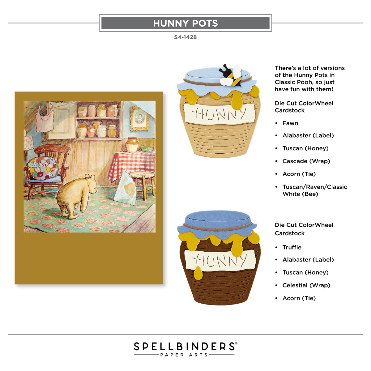 Pooh's Hunny Pot Etched Dies in Collaboration with Simple Stories