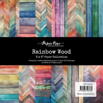 Rainbow Wood 6x6 Paper