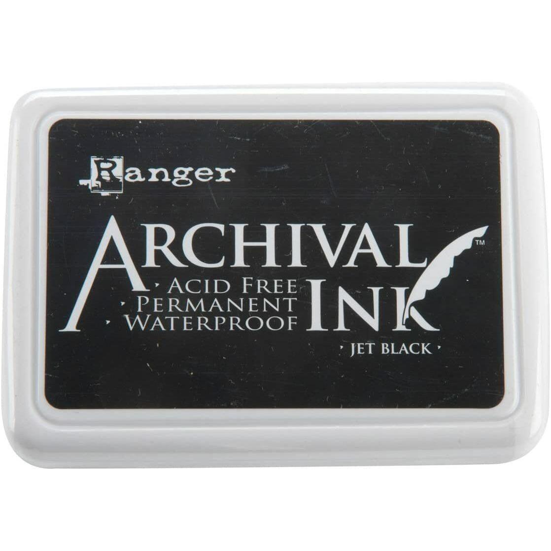 Ranger Archival Jet Black Archival Ink Pad & Reinker Bundle