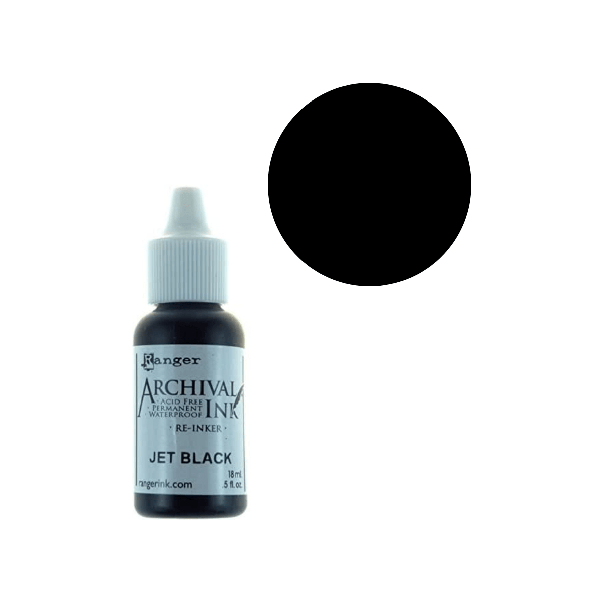 Ranger Archival Jet Black Archival Ink Pad & Reinker Bundle