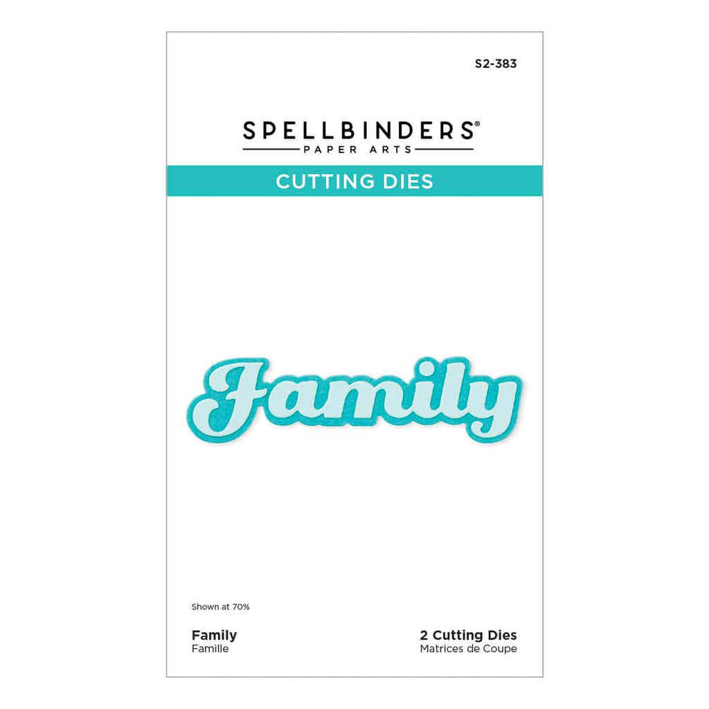 Family Etched Dies from the Storytelling by Spellbinders Scrapbooking Collection Packaging