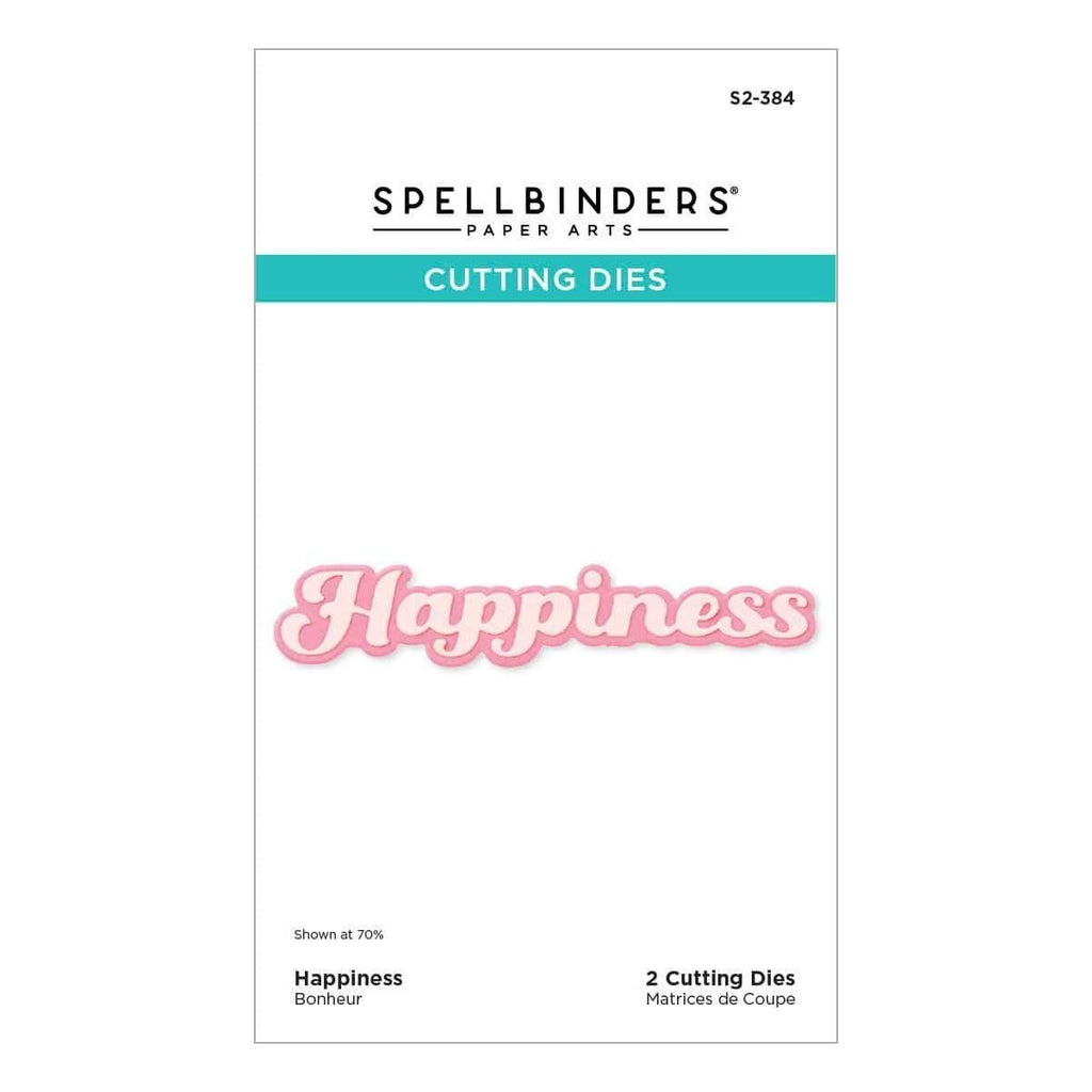 Happiness Etched Dies from the Storytelling by Spellbinders Scrapbooking Collection packaging