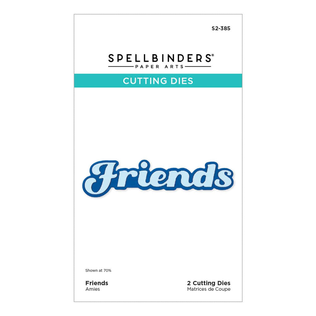 Friends Etched Dies from the Storytelling by Spellbinders Scrapbooking Collection packaging