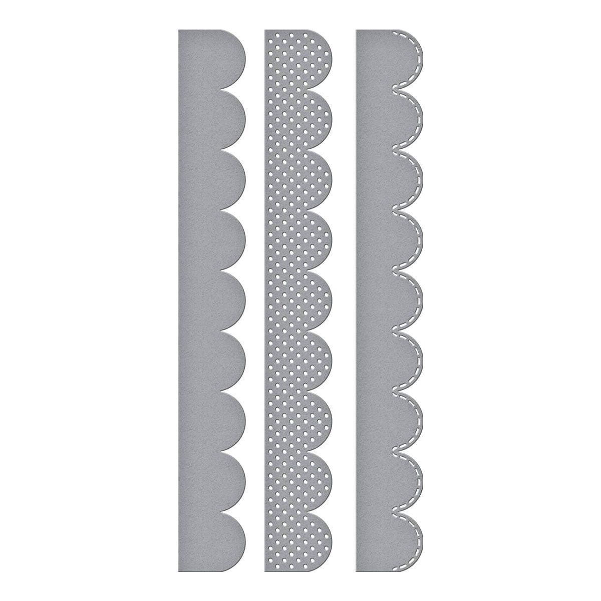 Stitch & Dots Scallop Borders Etched Dies with Simple Stories